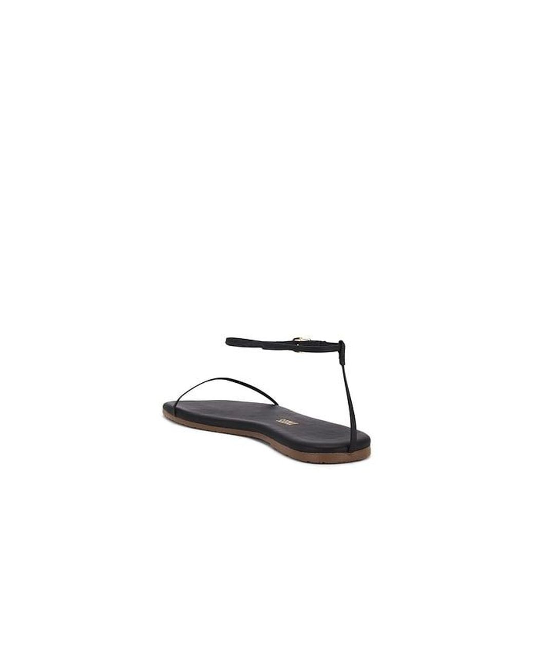 TKEES Black Square Toe Twiggy Sandal
