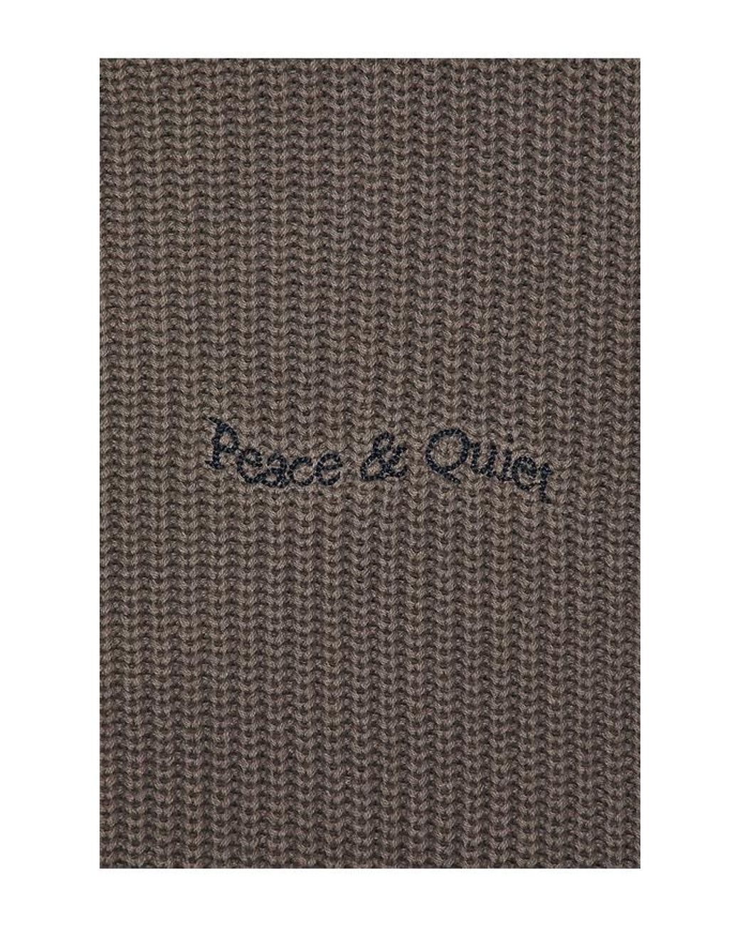 Museum of Peace & Quiet Blue Wordmark Knit Sweater for men
