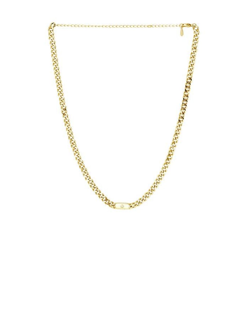 Mazin Jewels Metallic Starburst Cuban Link Necklace