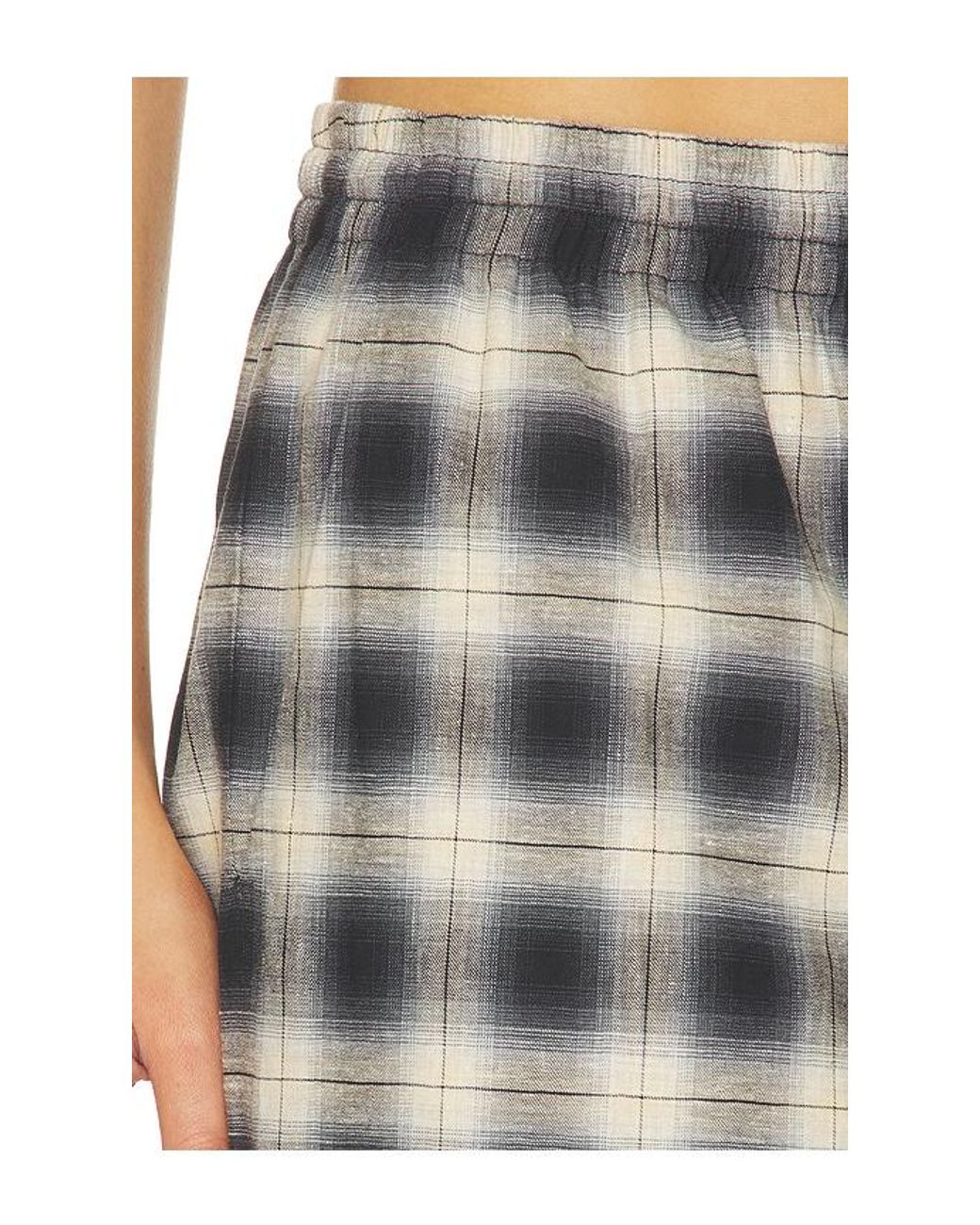 The Attico Black Long Check Pant