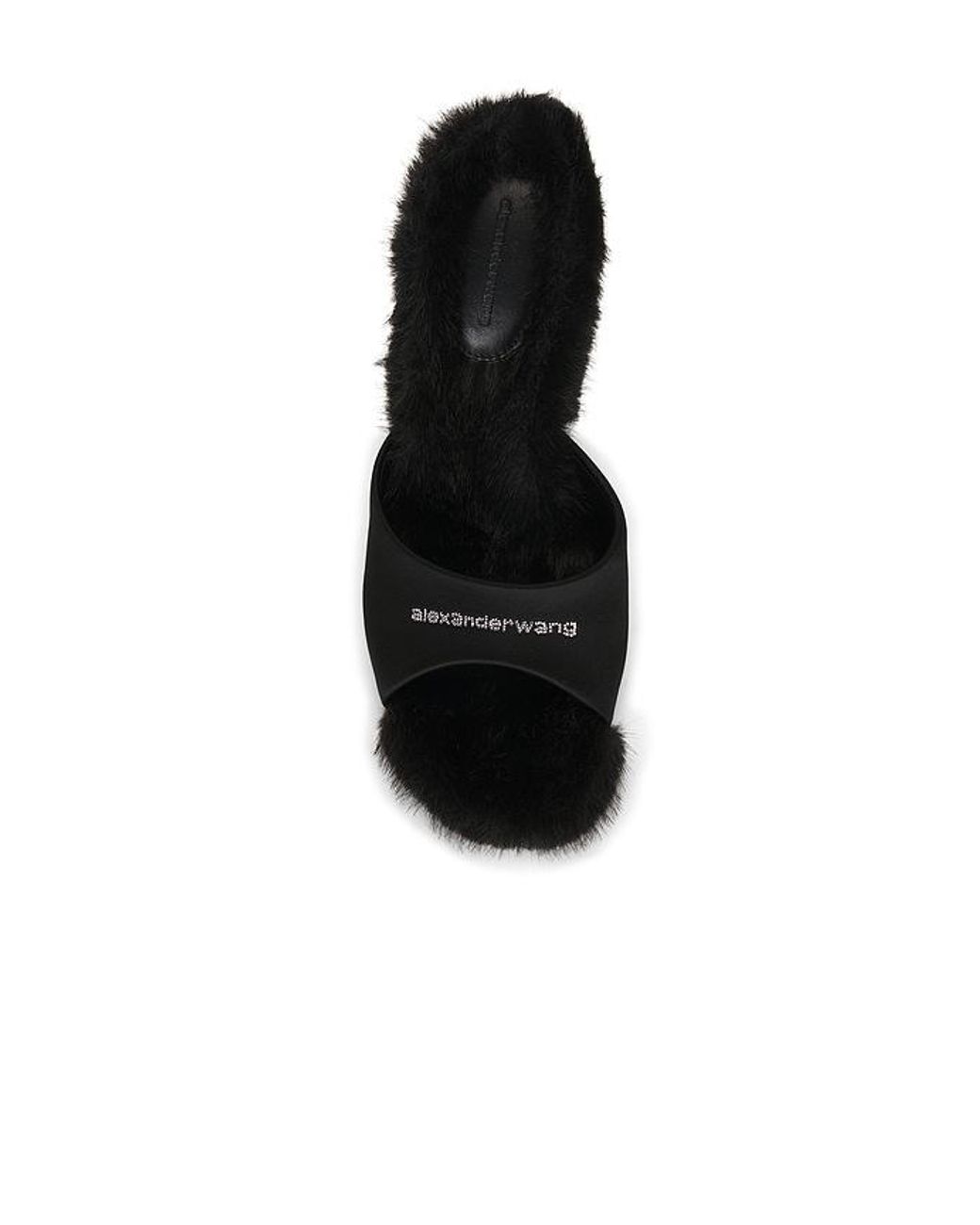 Alexander Wang Black Cher 105Mm Faux Fur Mule