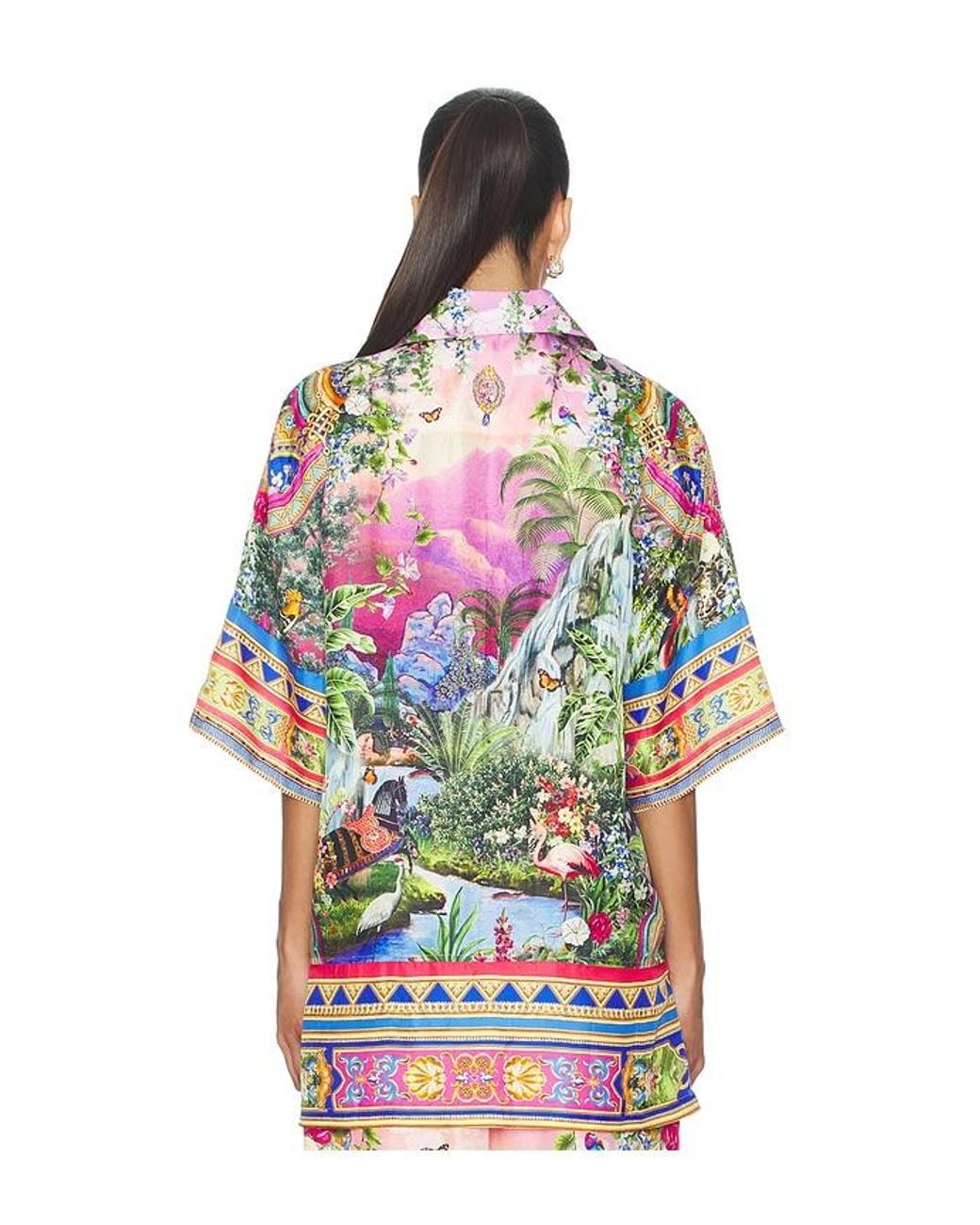 Camilla Red Oversized Shirt With Pocket