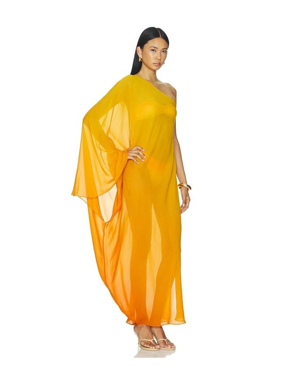 LOBA Yellow Agata Ombre Maxi Dress
