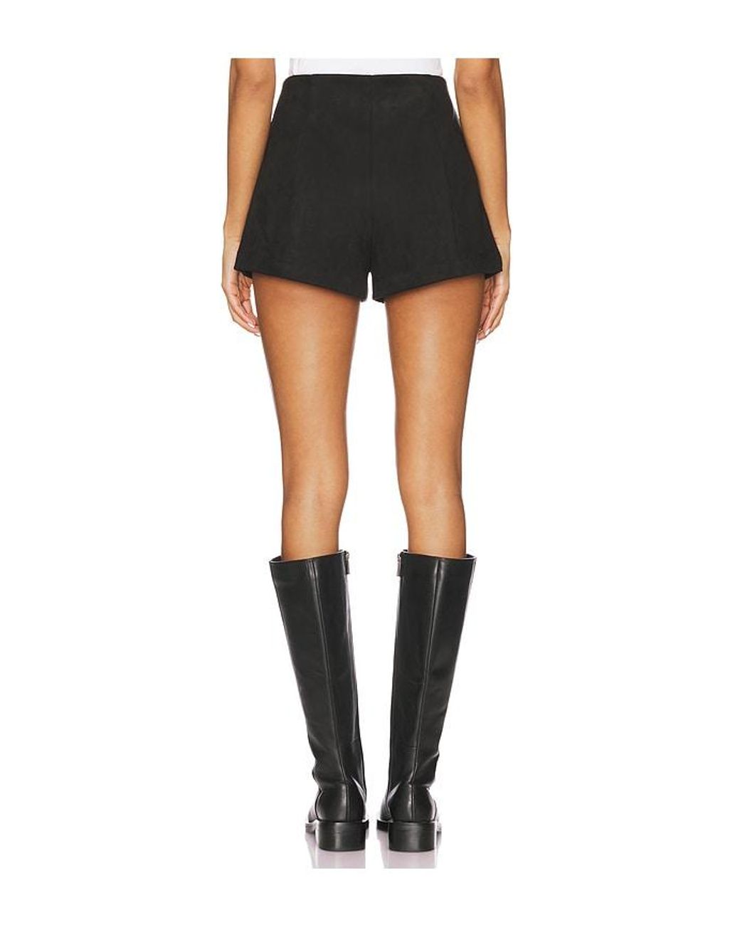 Elodie the Label Black Elodie Hayes Faux Suede Shorts