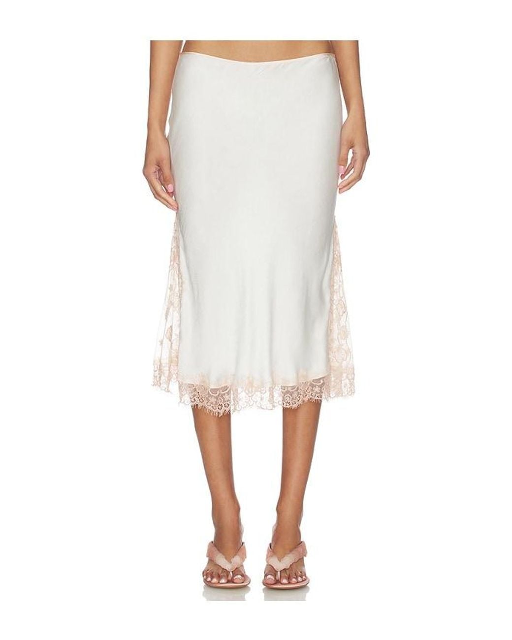 Asta Resort White Nikolina Midi Skirt