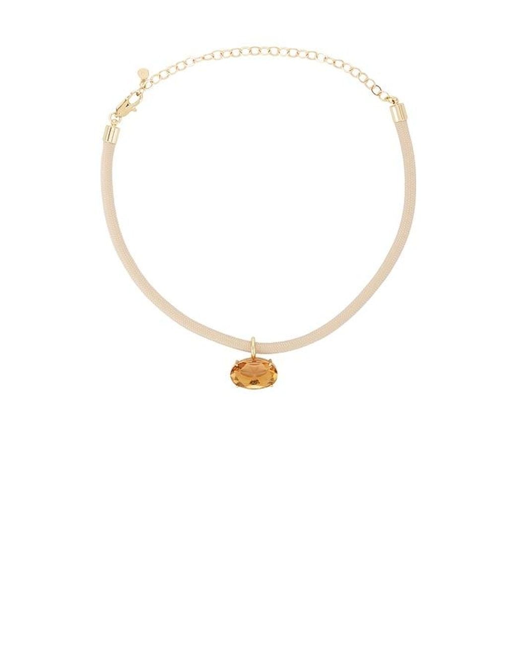 Ettika Multicolor Oval Pendant Cord Necklace