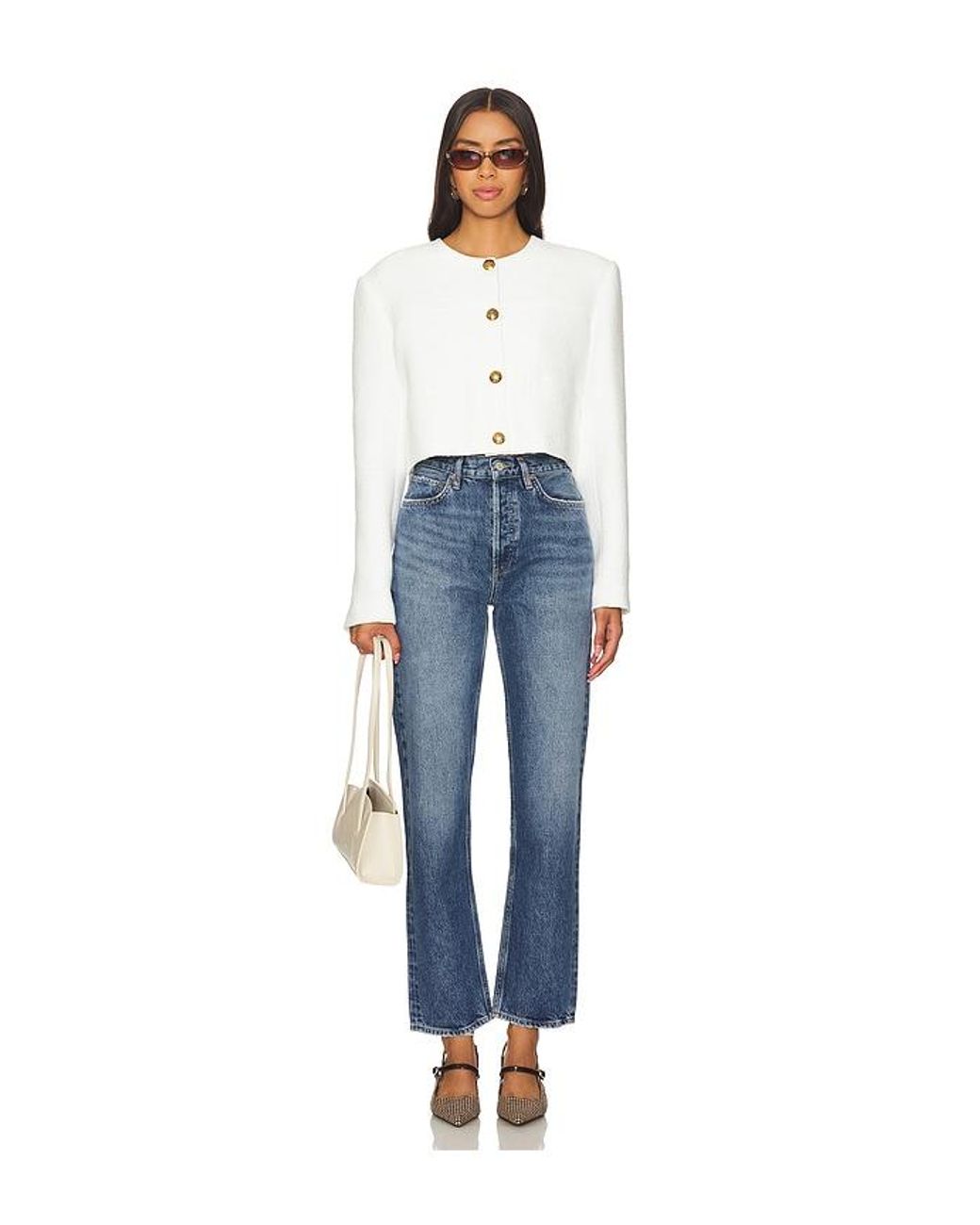 Agolde Blue 90S Pinch Waist High Rise Straight Jeans