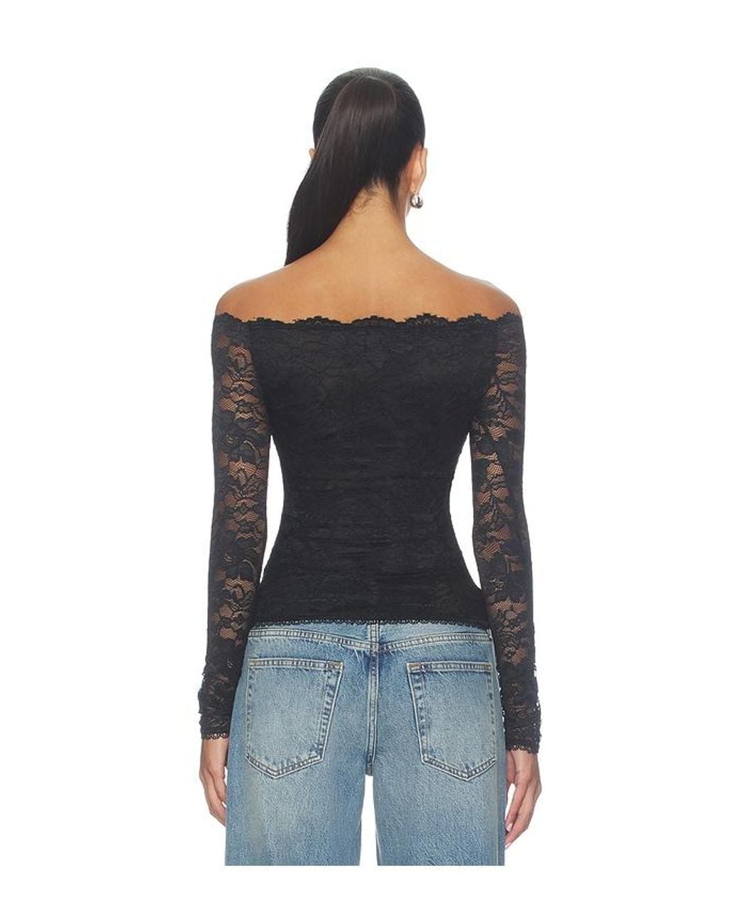superdown Black Cameron Off Shoulder Top