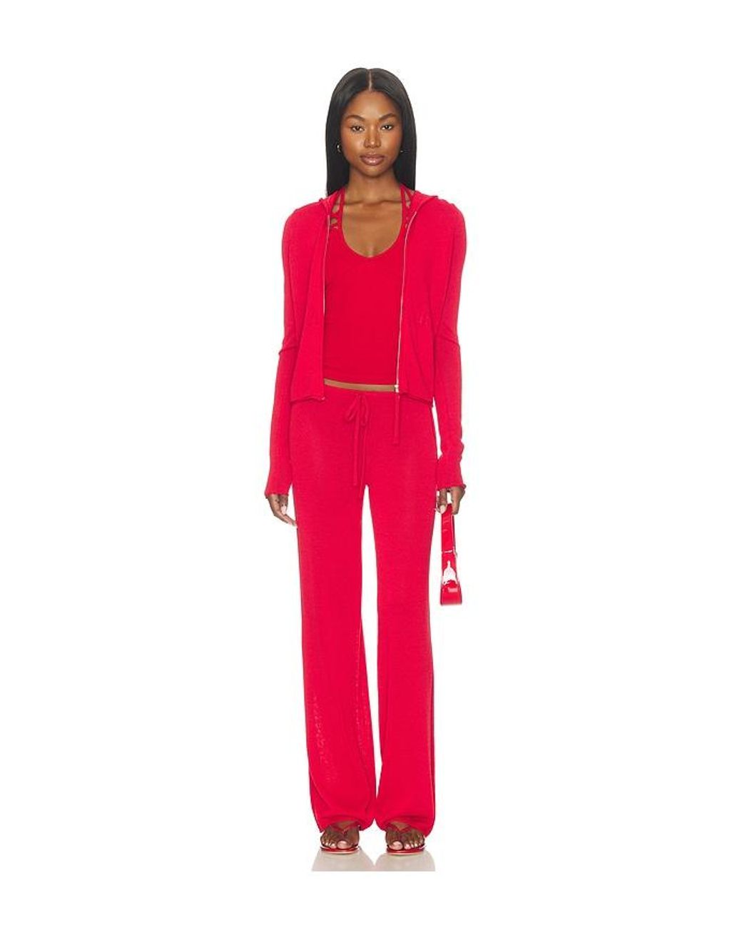 Frankie's Bikinis Red X Jennie Nora Cotton Jersey Halter Top