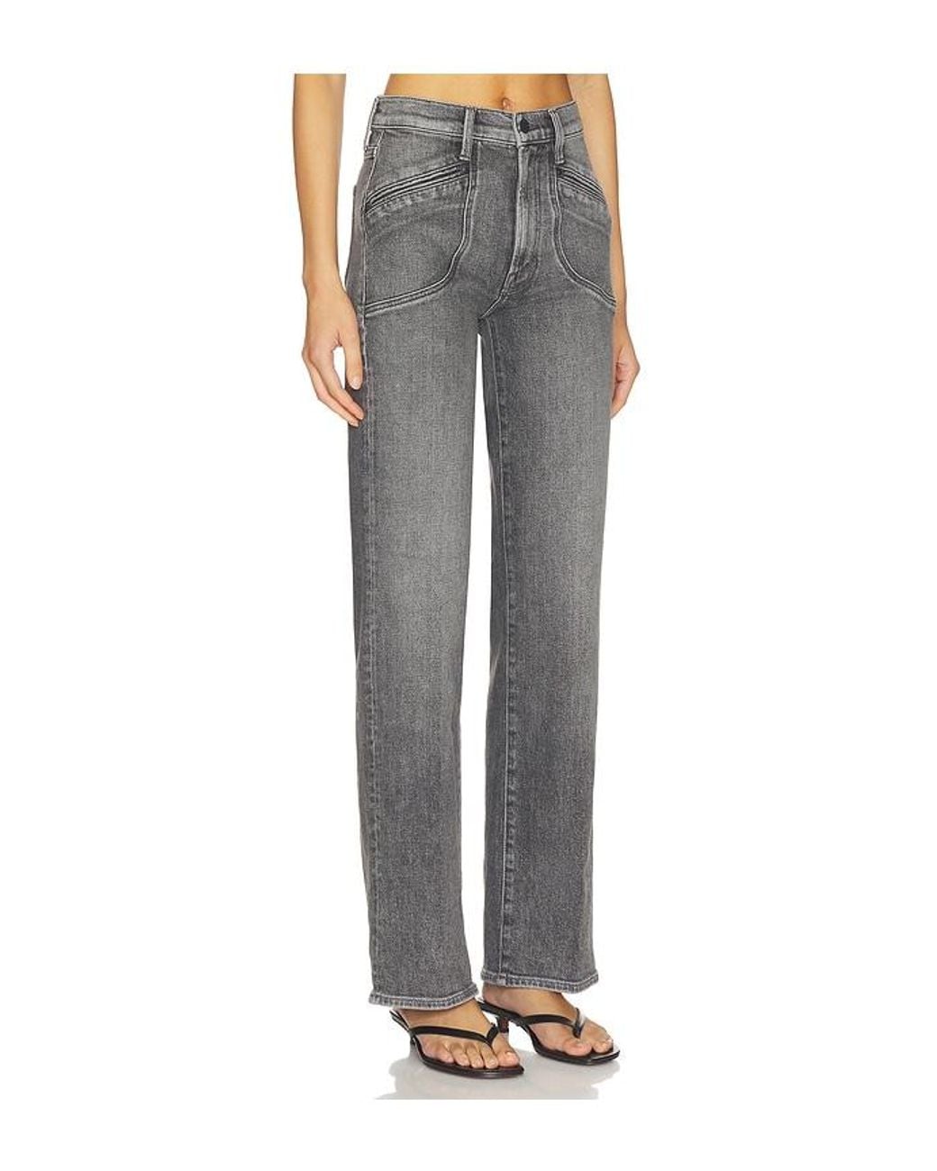 Mother Gray The Rambler Utility Sneak Jeans
