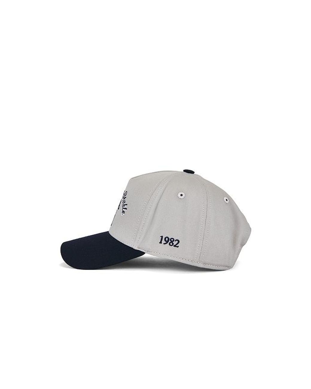 Siegelman Stable Blue Embroidered Five Panel Hat for men