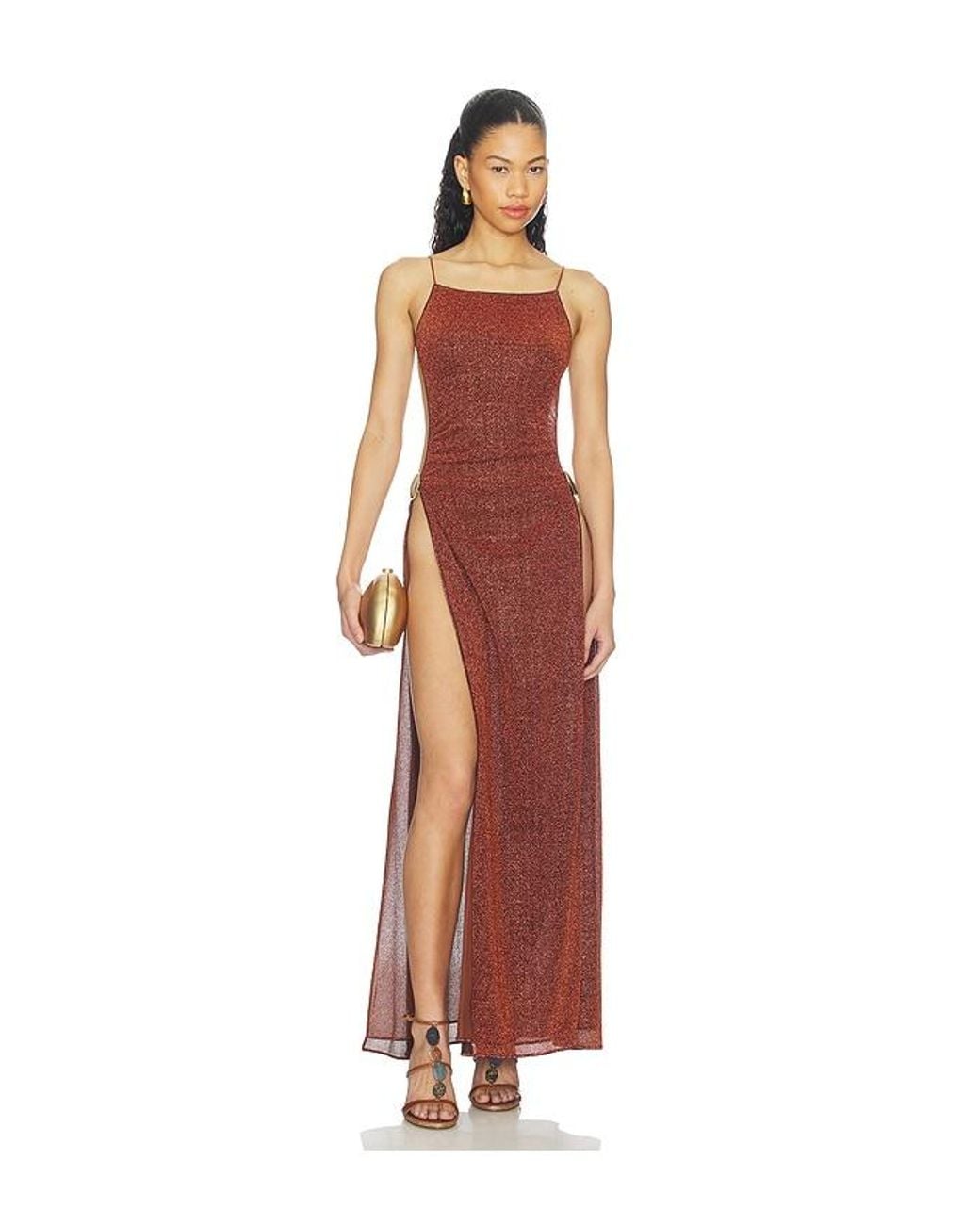 Oseree White Lumiere Shell Long Dress
