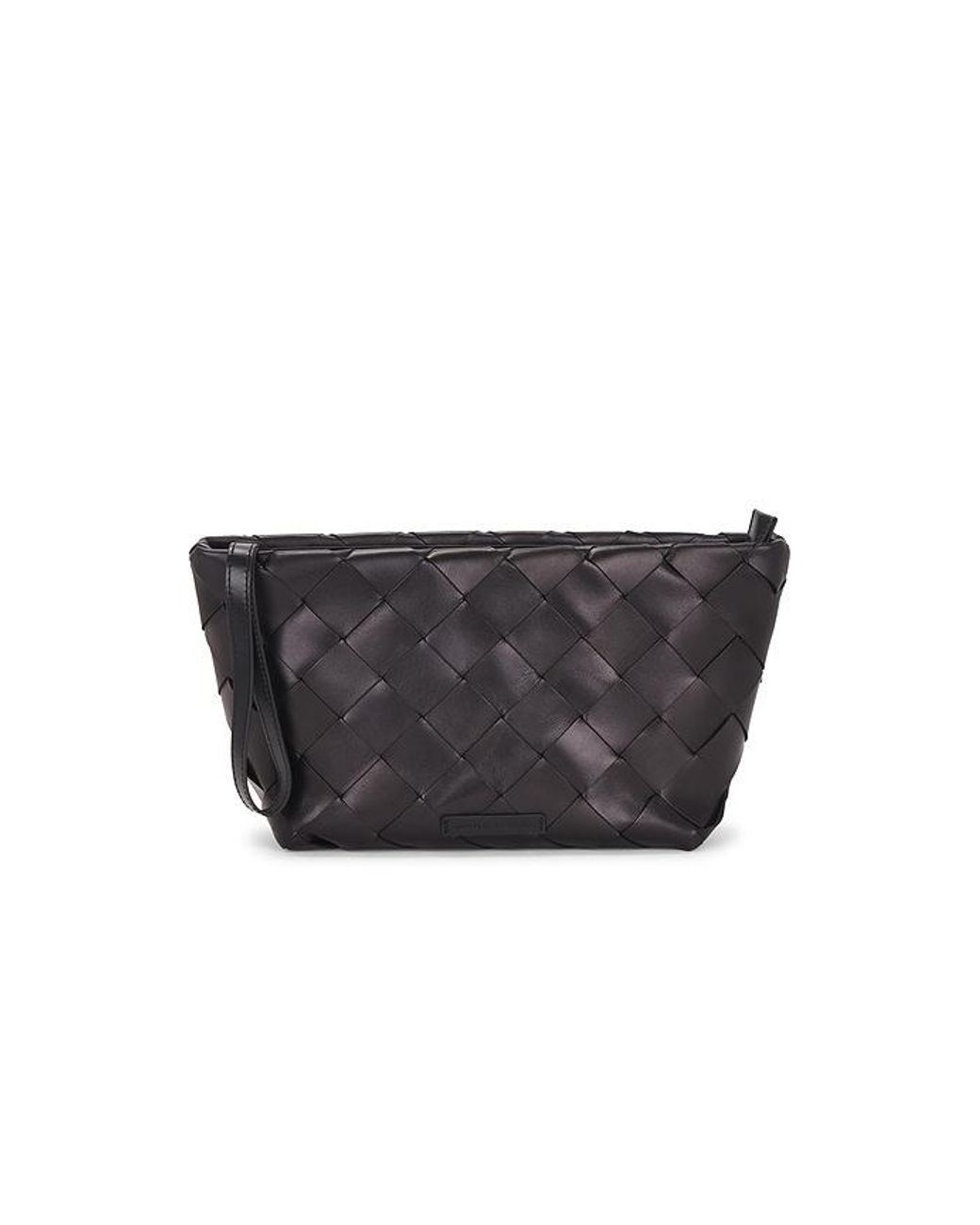 Loeffler Randall Black Melina Square Woven Clutch