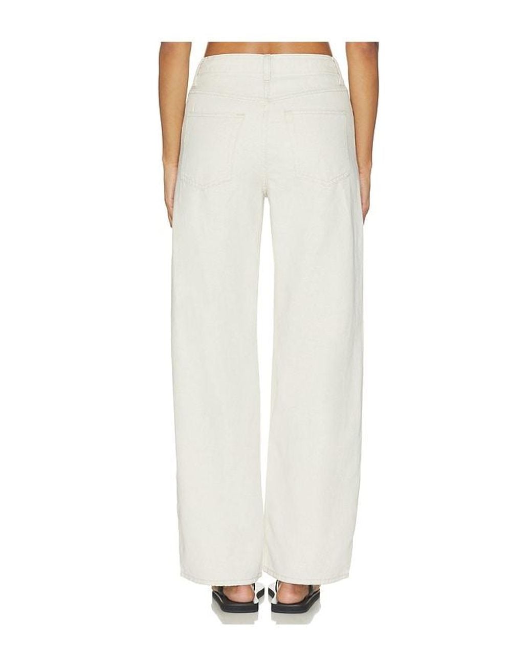 FRAME White The Off Duty Drawstring Bow Jeans