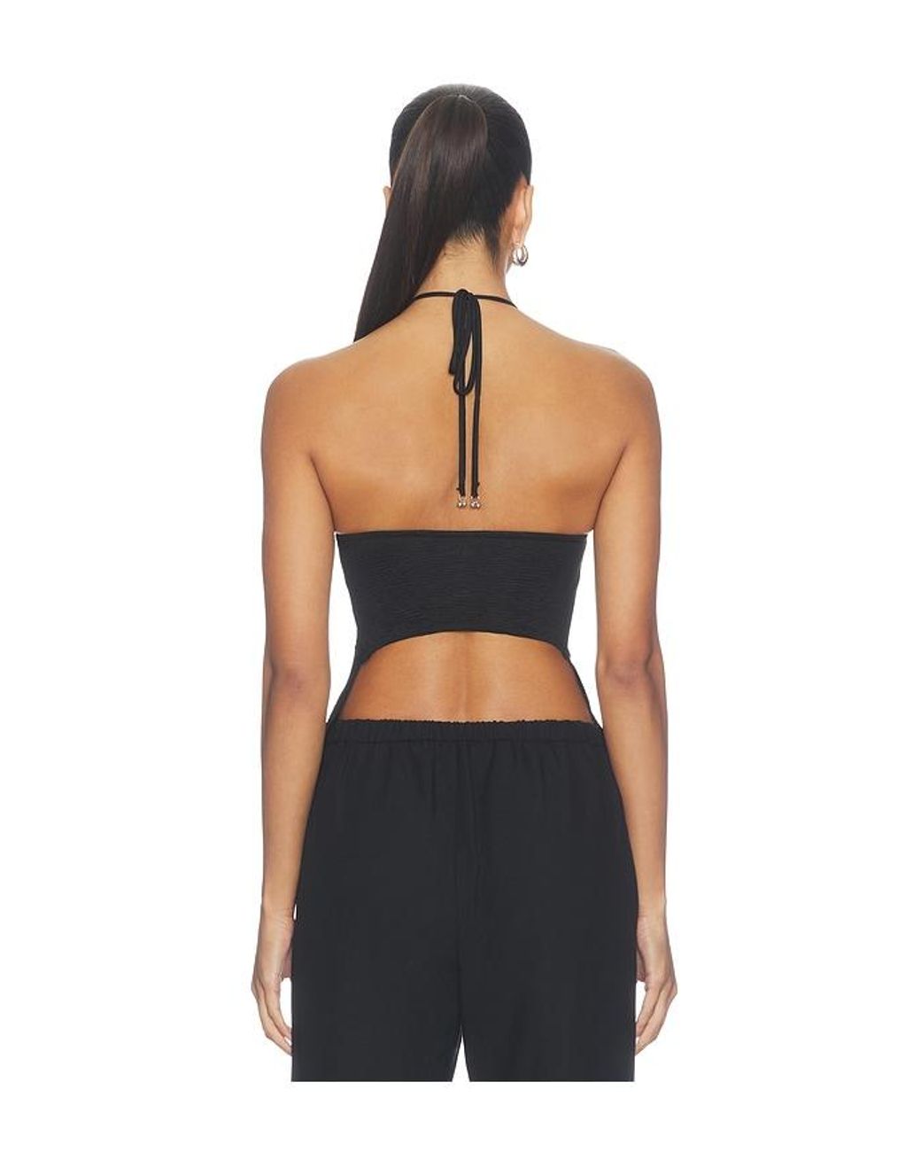 Free People Black Evening Out Halter Top