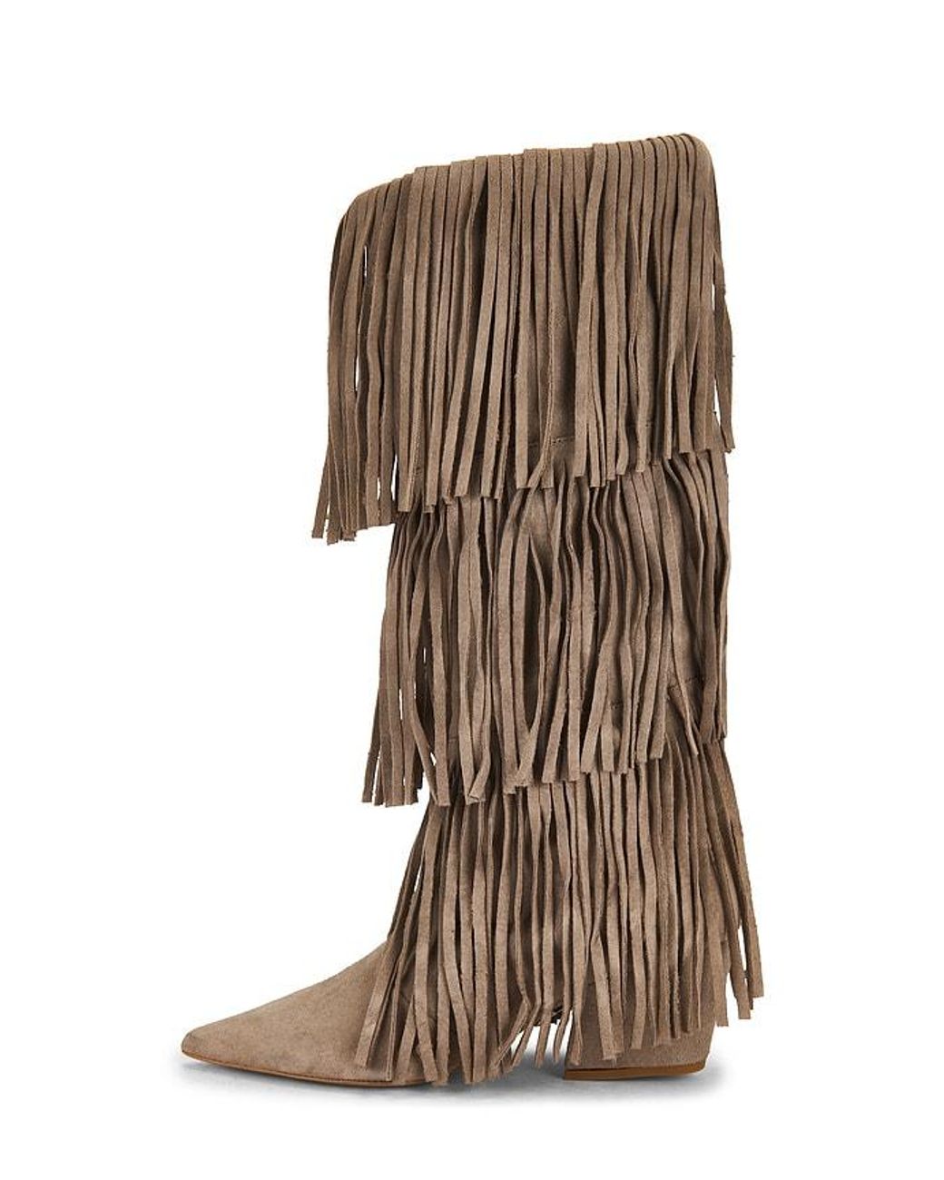 Aniye By Brown Cowboy Fringes Boot