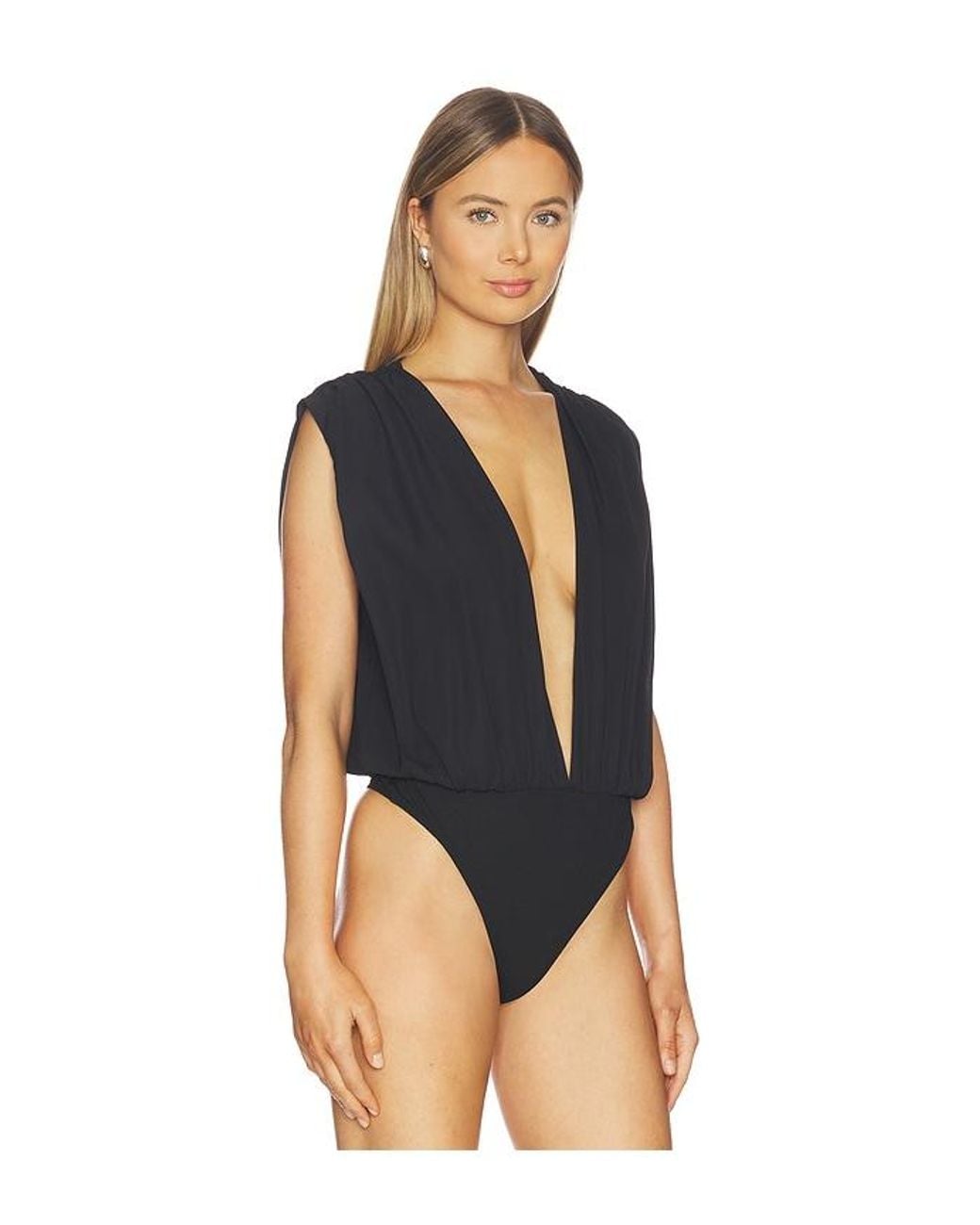 superdown Blue Kalley Deep V Bodysuit