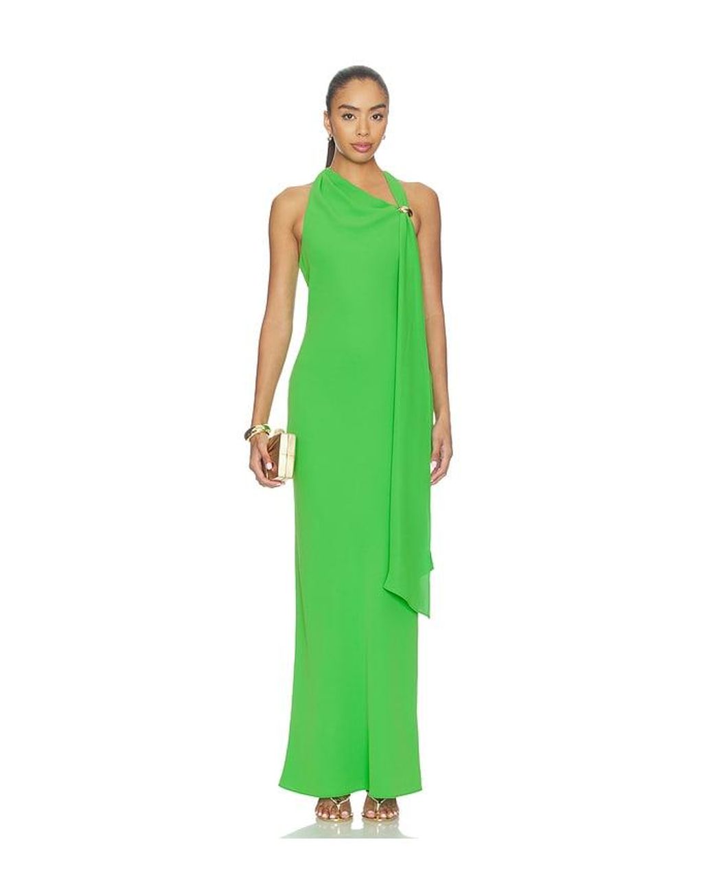 Amanda Uprichard Green Sonya Maxi Dress