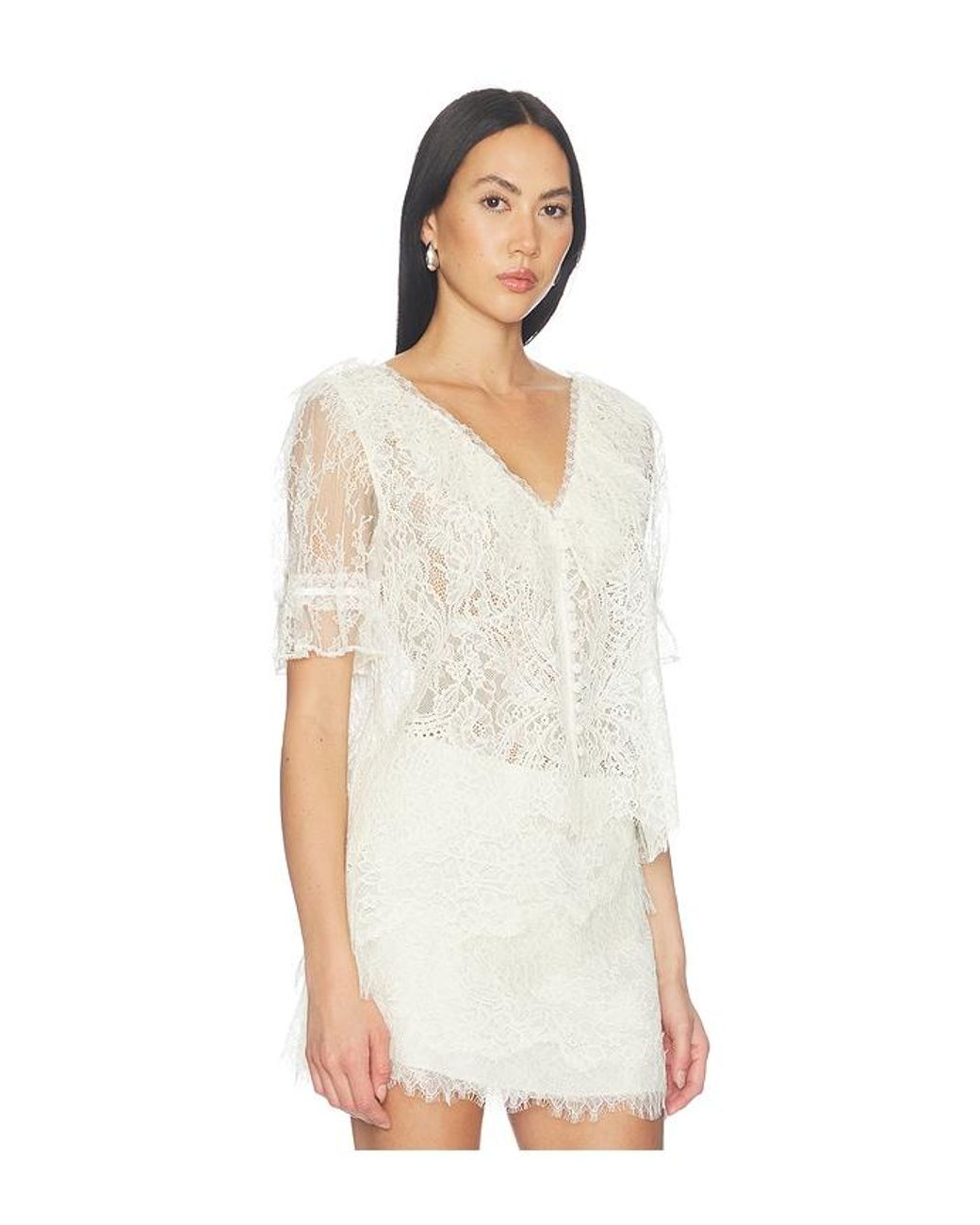 LoveShackFancy White Kaylin Top