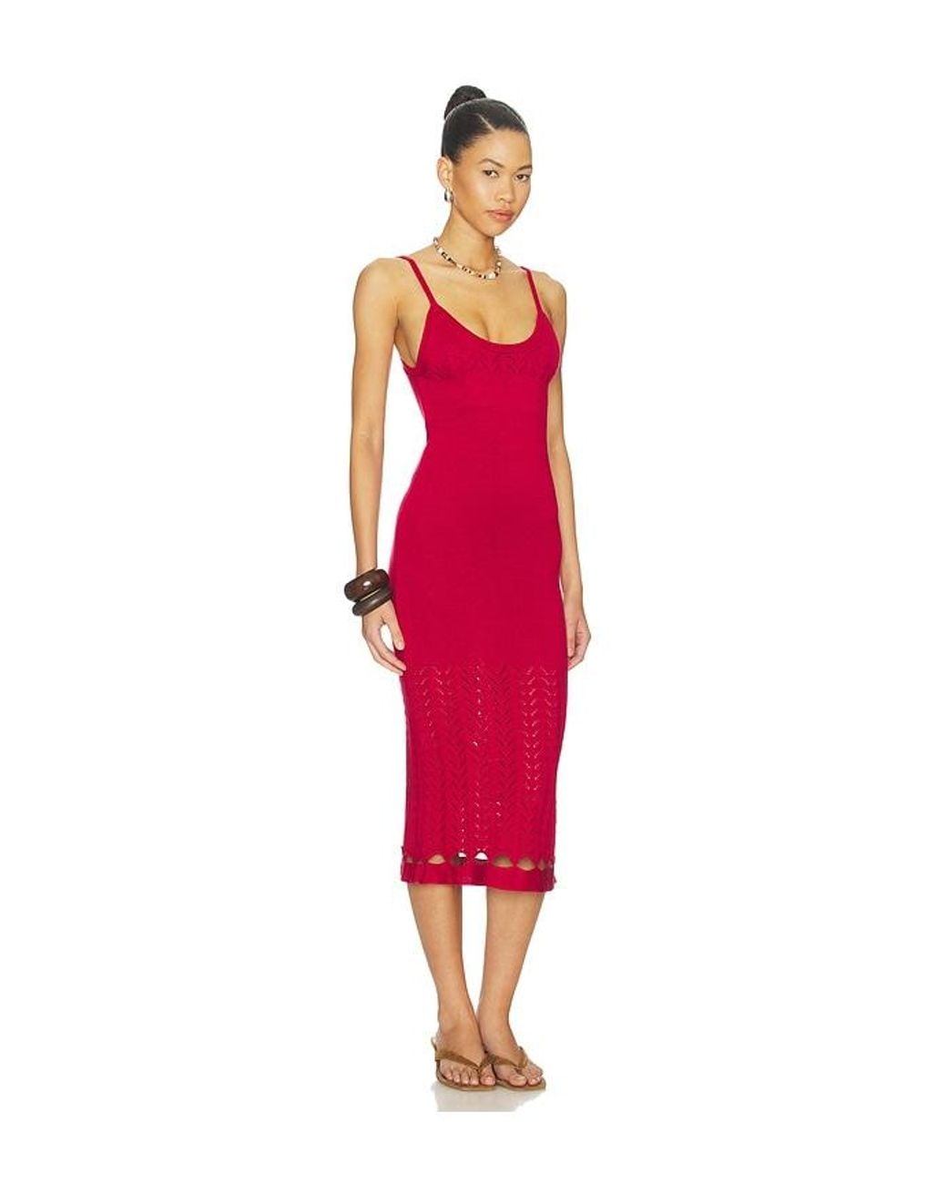 Peixoto Red Nora Knit Dress