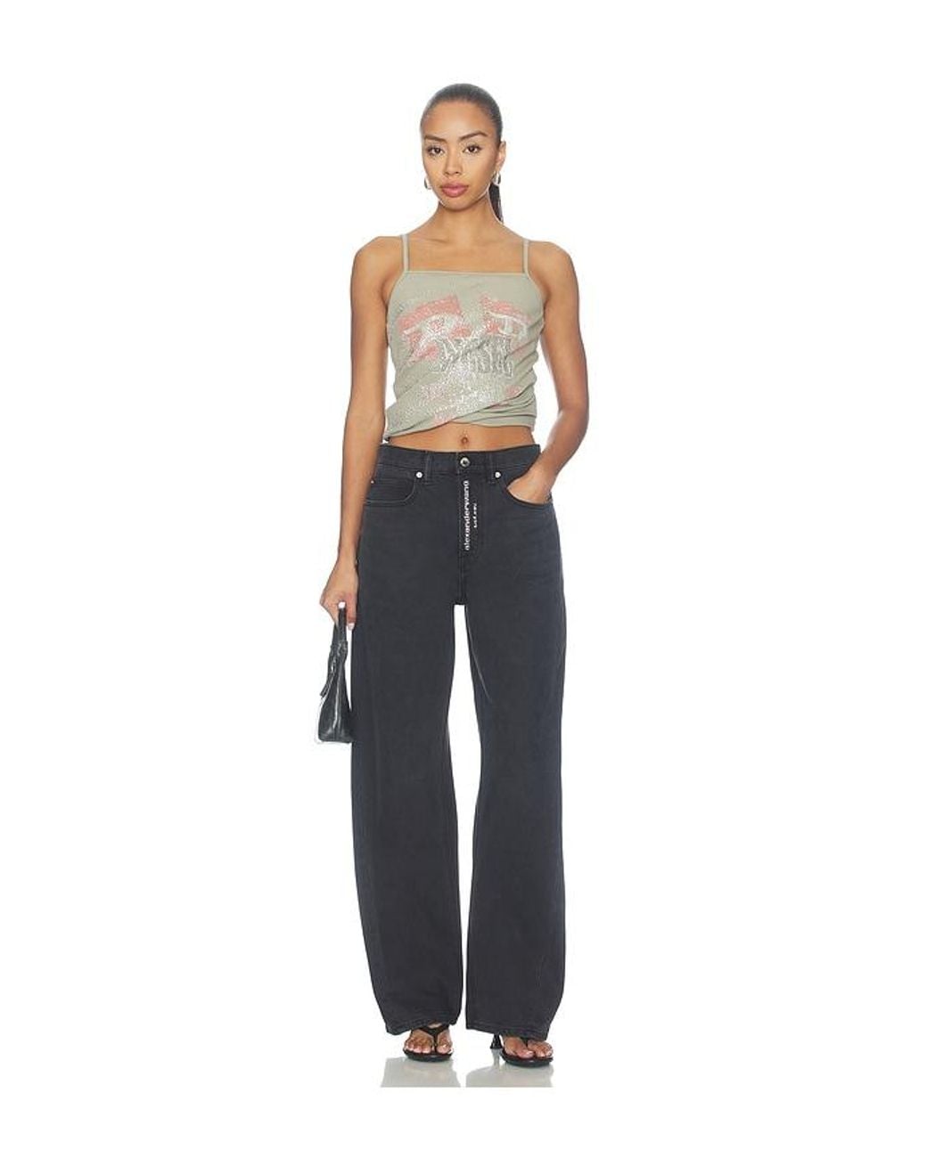 Alexander Wang Black Float Jeans With Hotfix Logo Fly