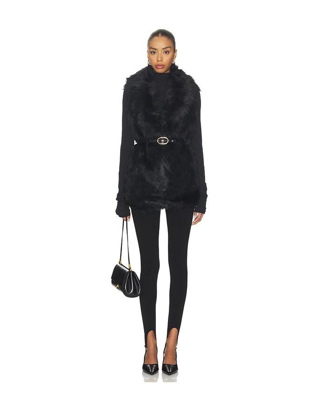 Unreal Fur Black Premium Rose Vest