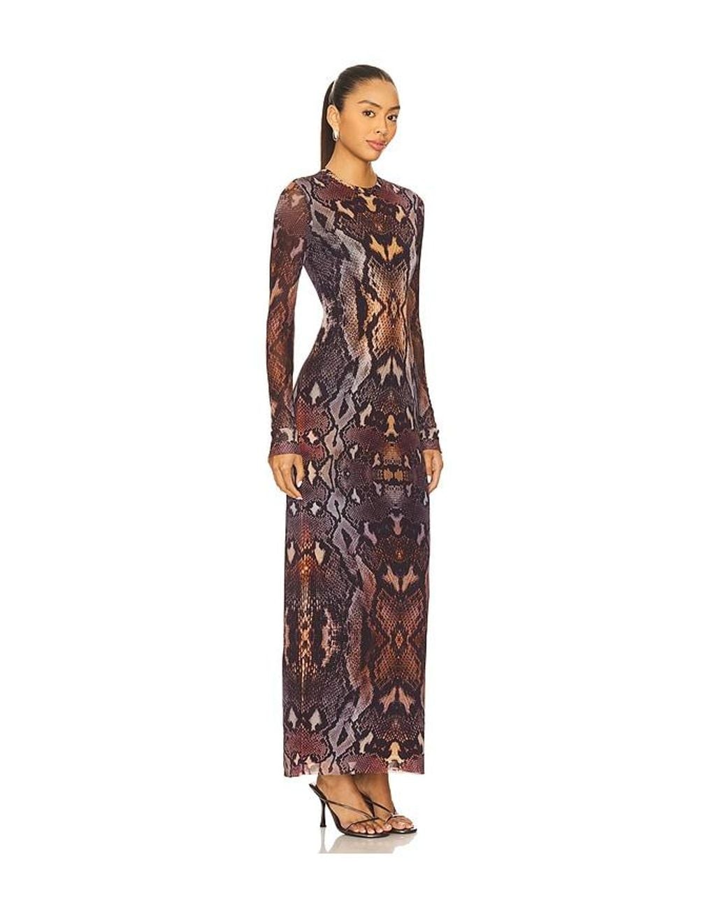 ROBE MAXI DIDI en Brown AFRM en coloris Red