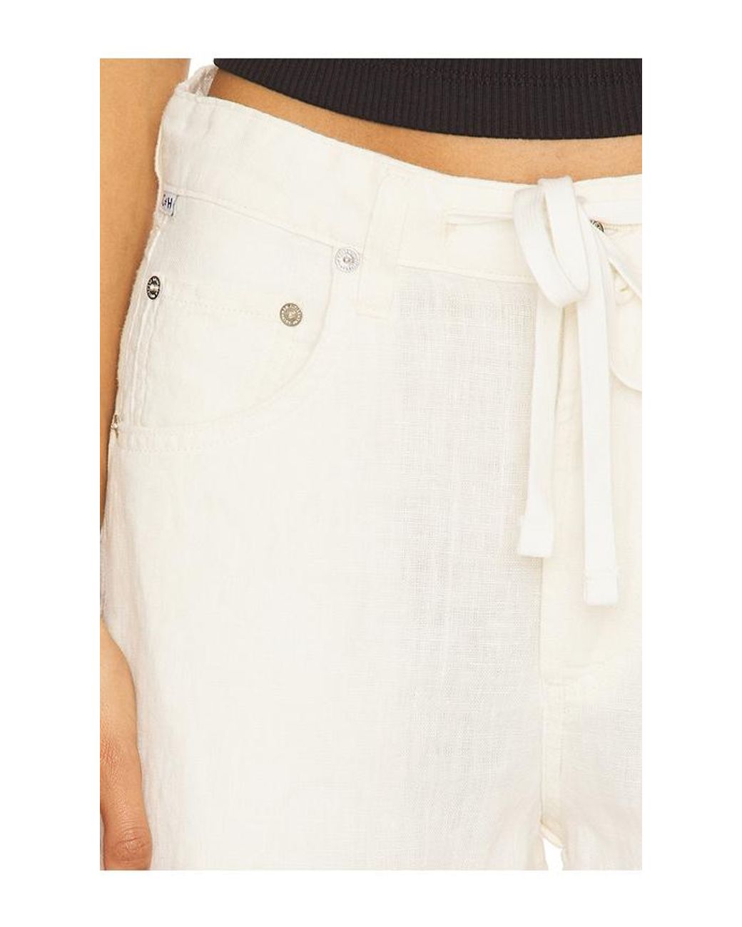 Citizens of Humanity White Brynn Drawstring Trouser