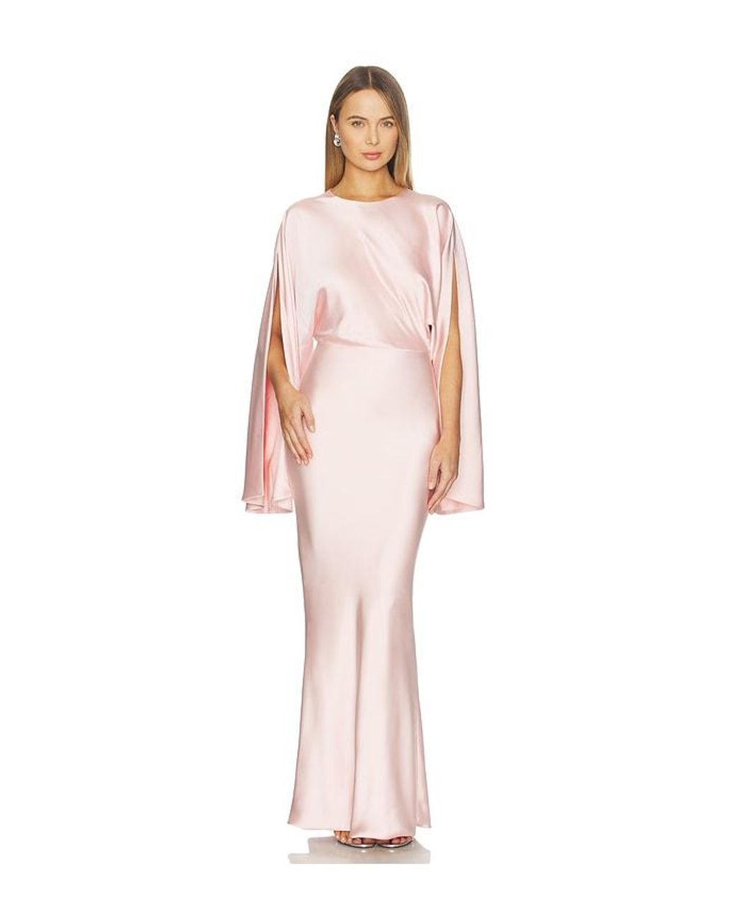 Norma Kamali Multicolor Reverse Obie Gown With Long Sleeve