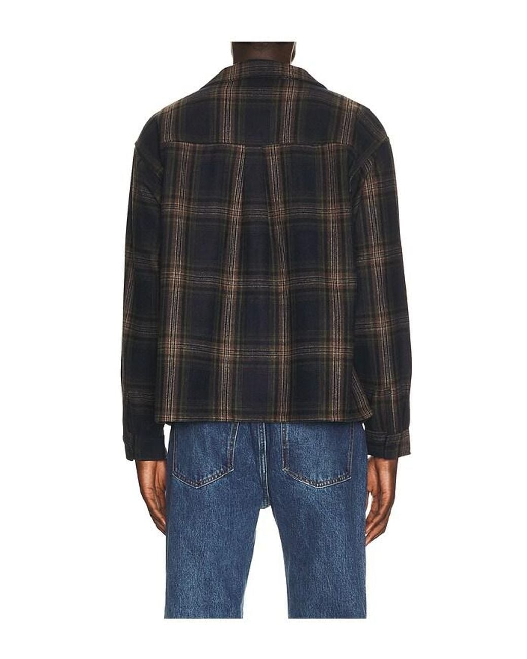 Honor The Gift Black Plaid Flannel Long Sleeve Overshirt for men