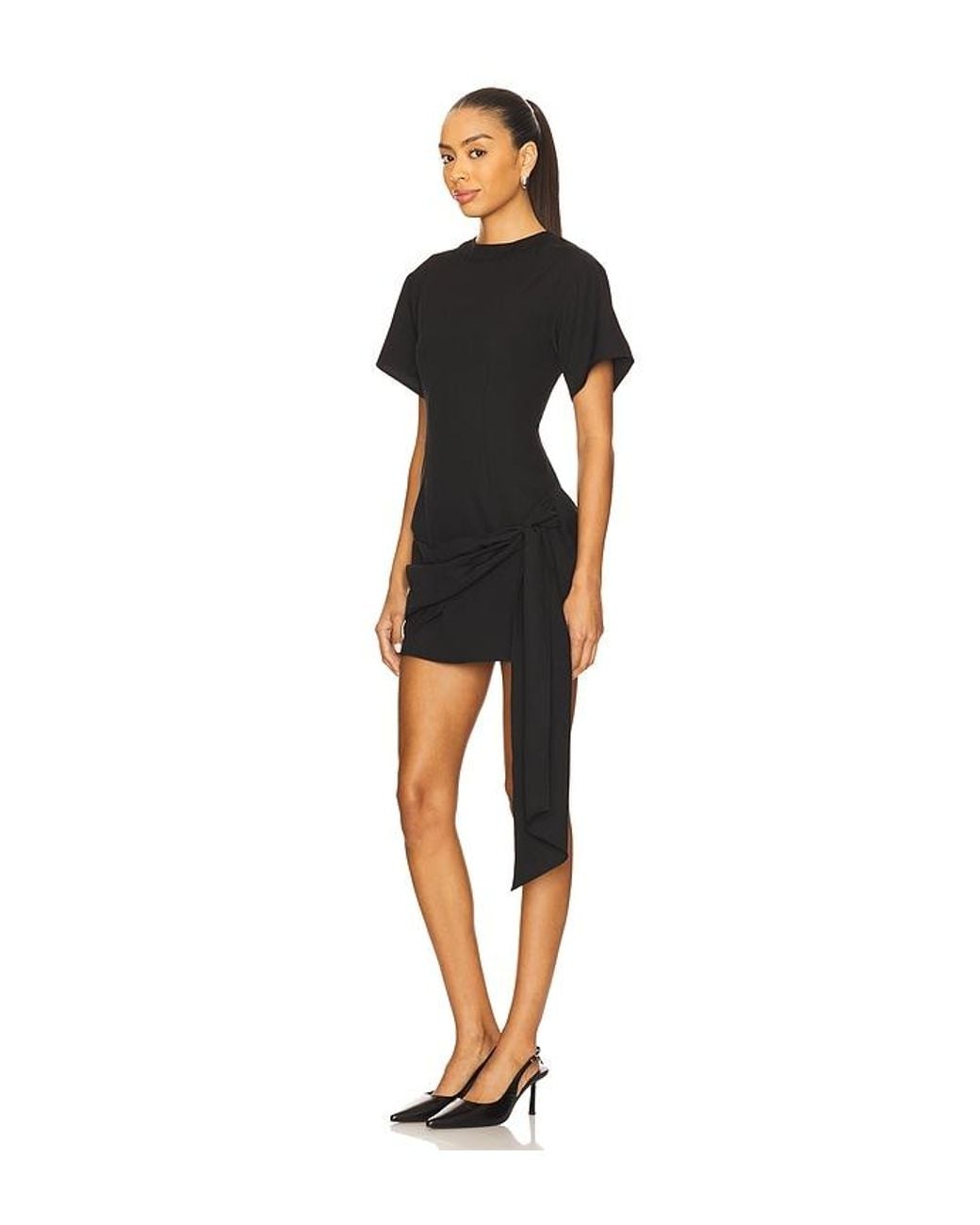 superdown Black Kirana Wrap Front Dress