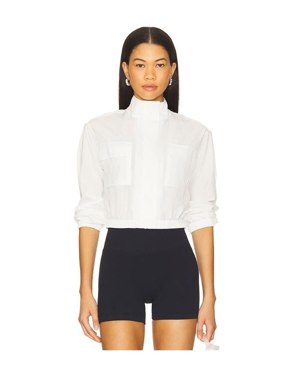 WellBeing + BeingWell White Aspyn Cropped Jacket