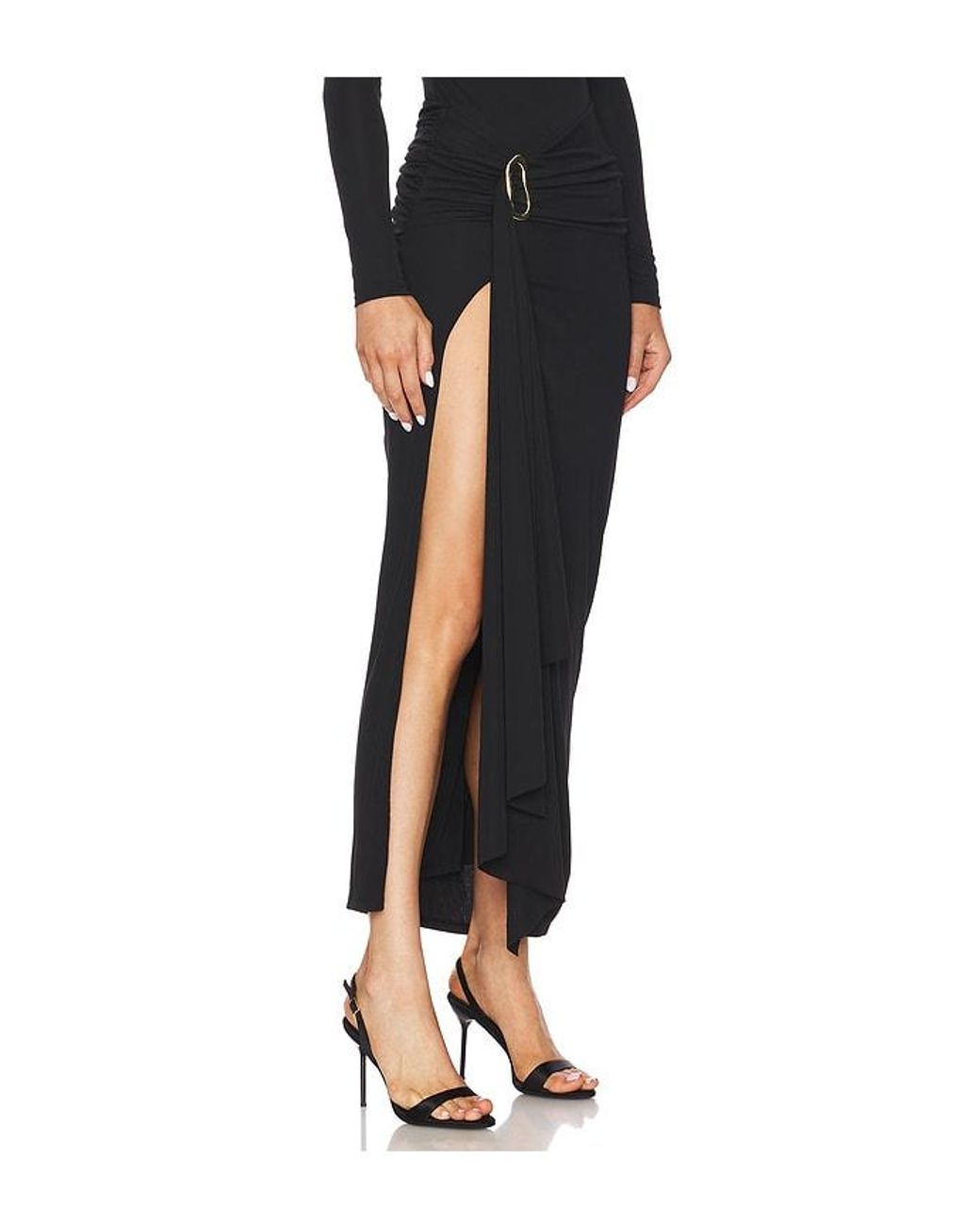 Camila Coelho Black Nia Maxi Skirt