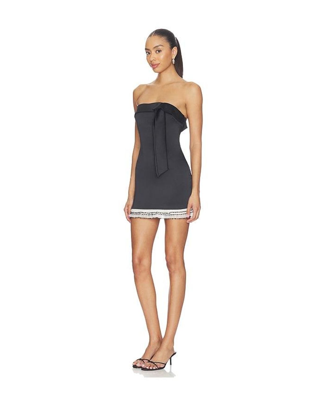 Gcds Black Bandeau Knot Dress