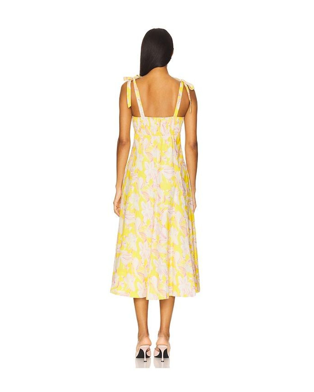 Astr Yellow Shiann Dress