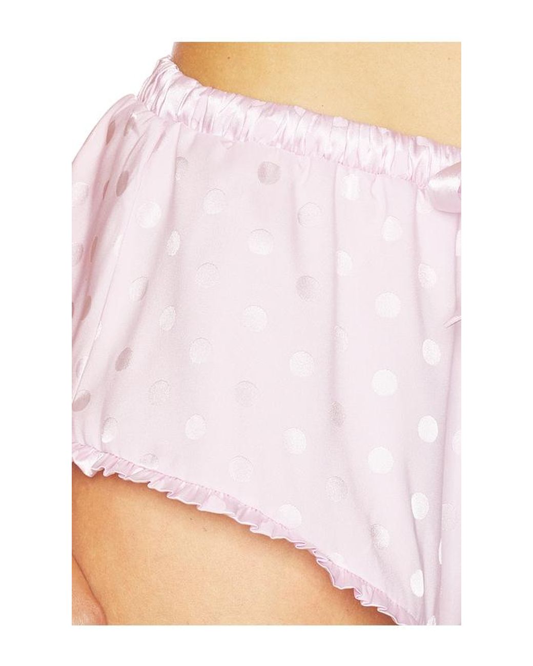 For Love & Lemons White Slotted Hearts Short