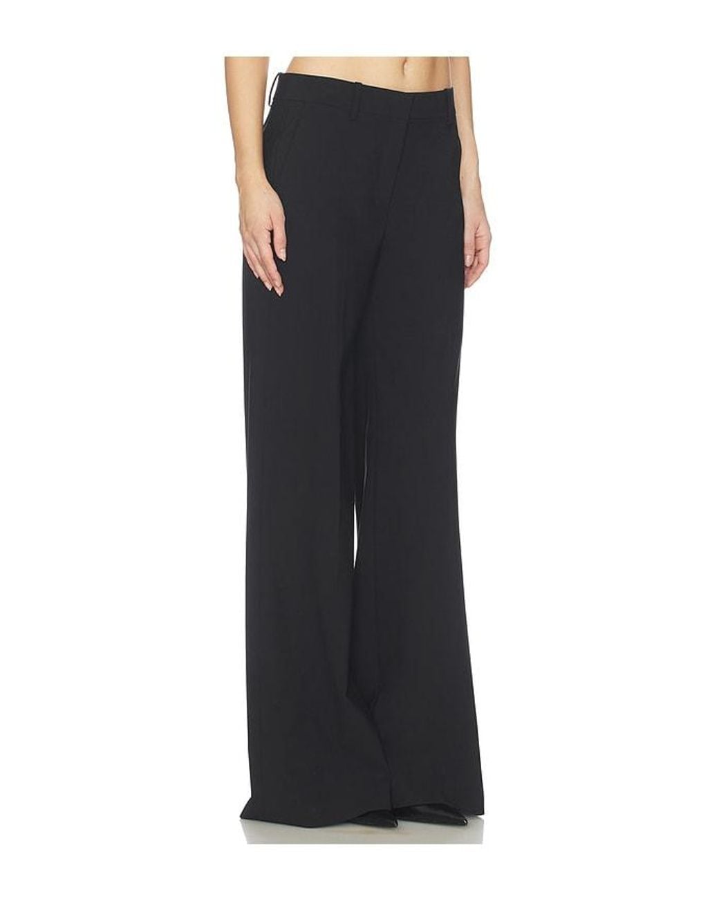 Theory Black Fluid Flare Pants