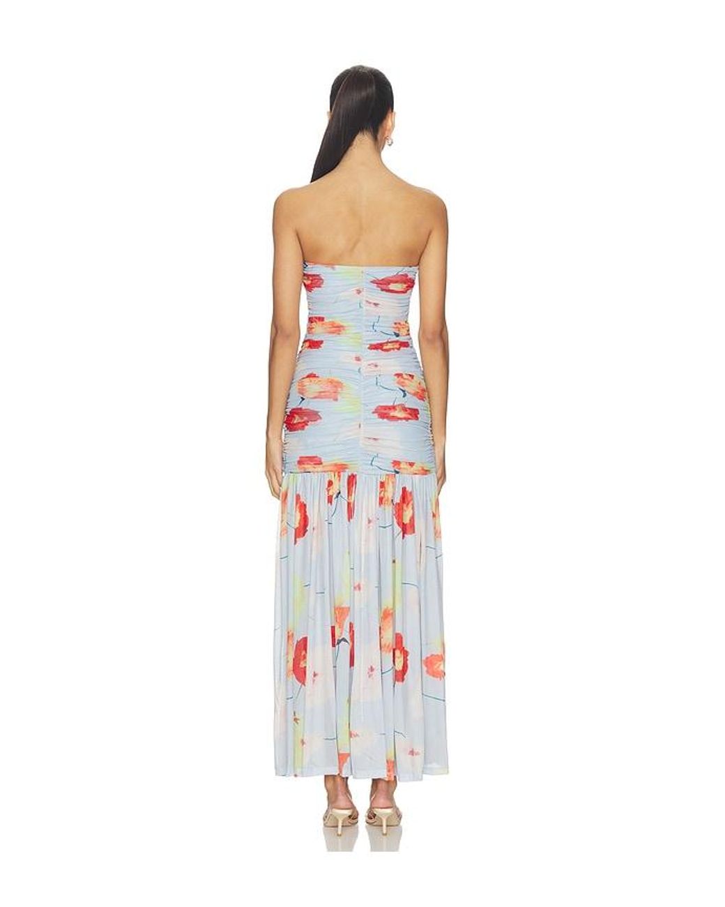 Bardot White Solana Printed Mesh Maxi Dress