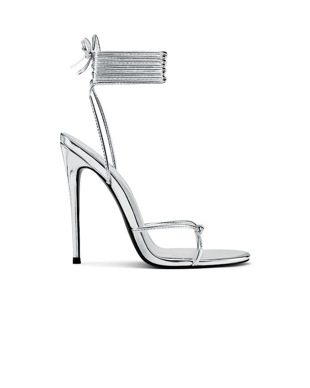 Femme LA White Athens Lace Up Heel