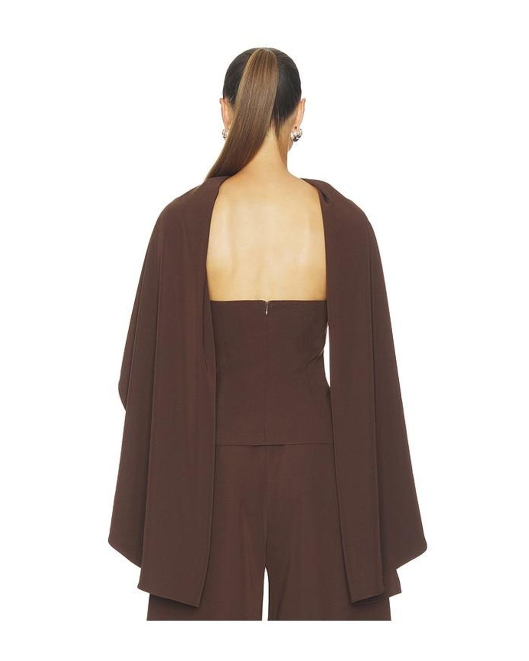 Line & Dot Brown X Revolve Scout Drape Top