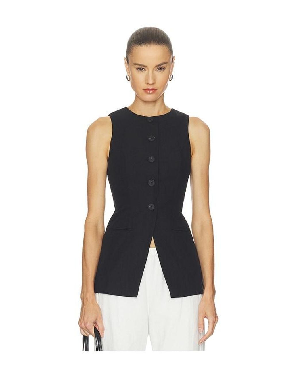 ALIGNE Blue Leo Linen Mix Waistcoat