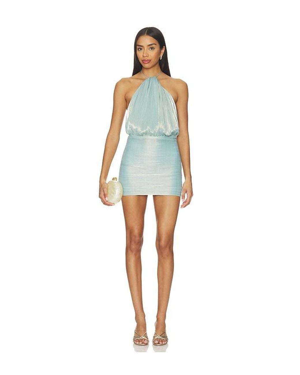 retroféte Blue Lavinia Mini Dress