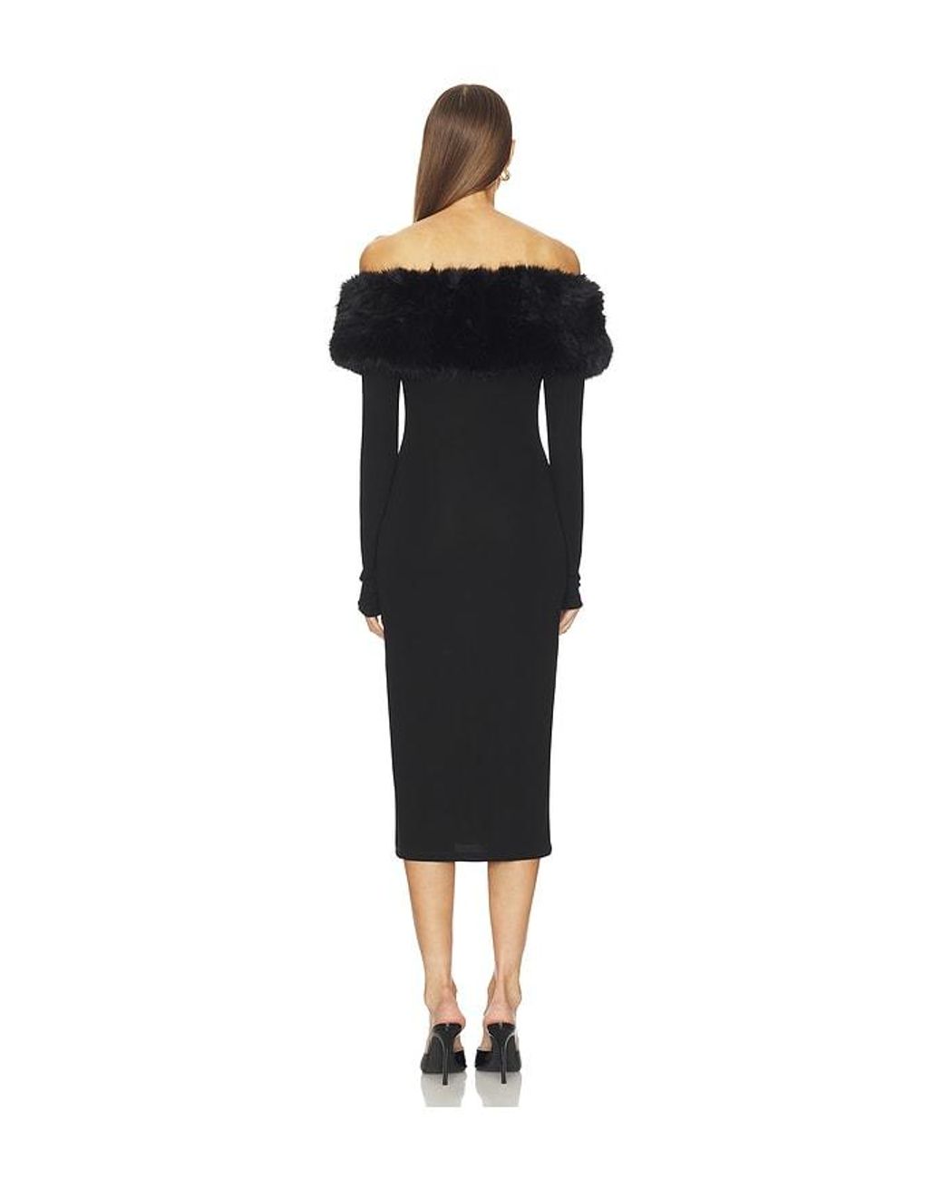 L'academie Black Nara Midi Dress