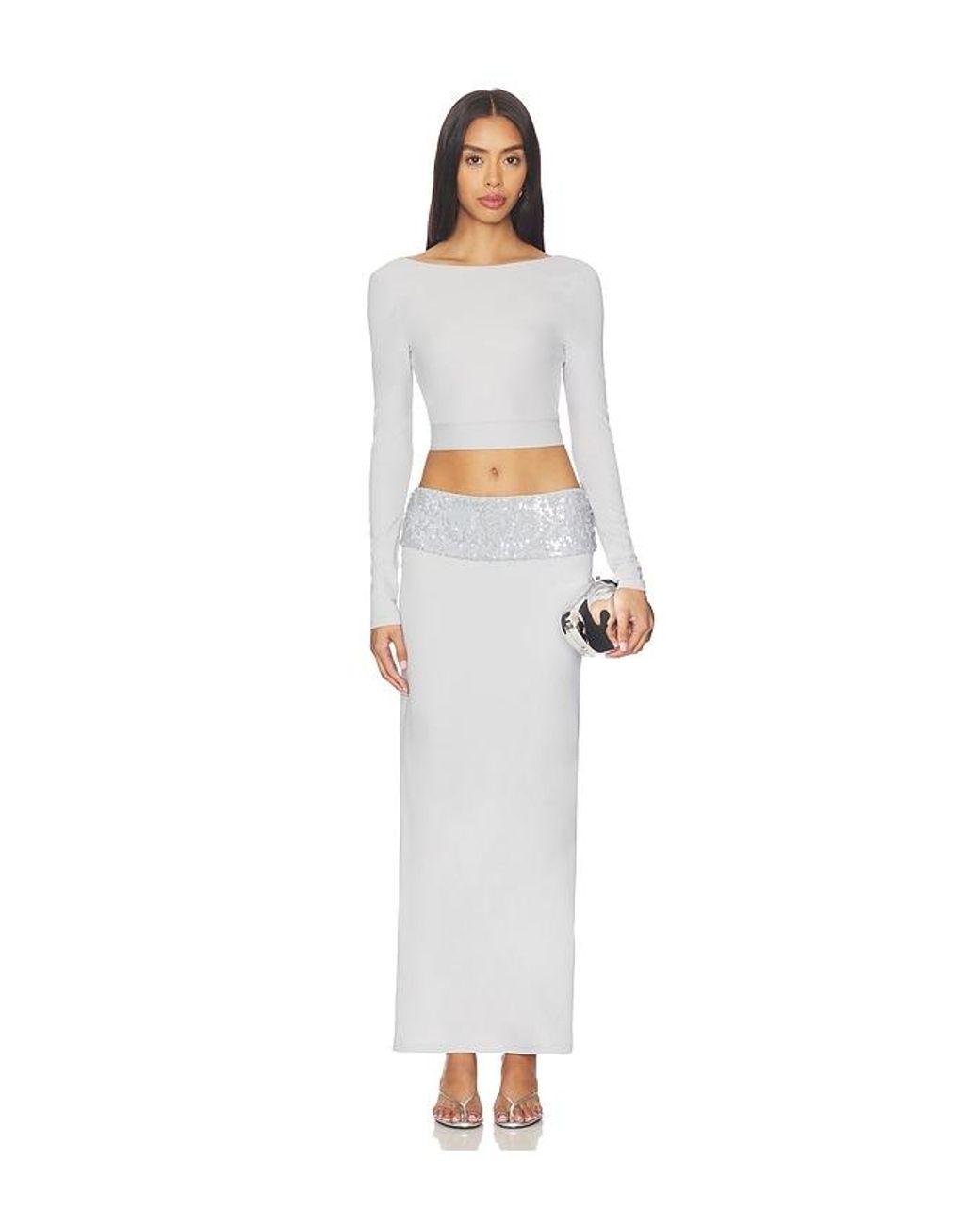 superdown White Yara Maxi Skirt Set