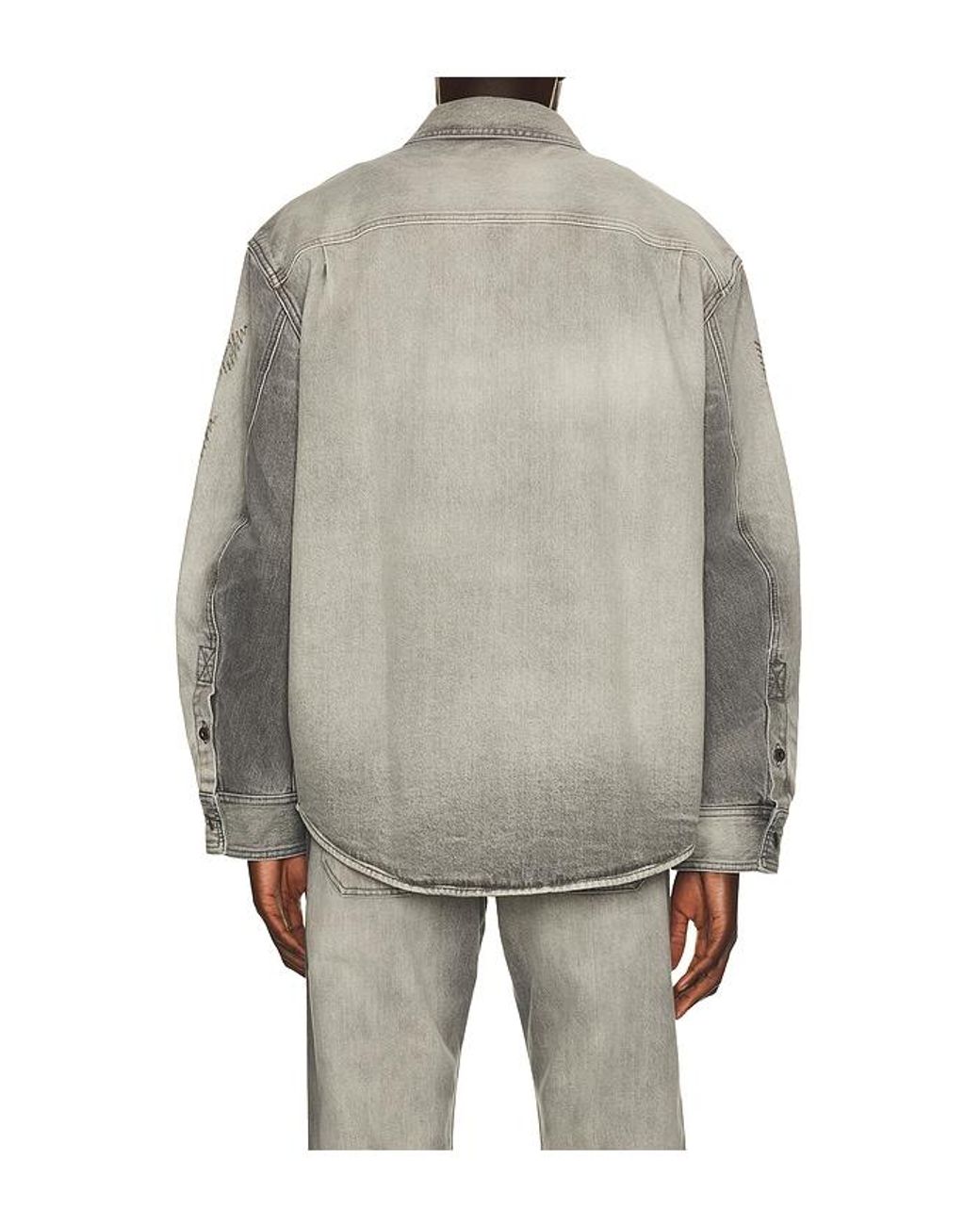 Off-White c/o Virgil Abloh Blue Denim Military Overshirt for men