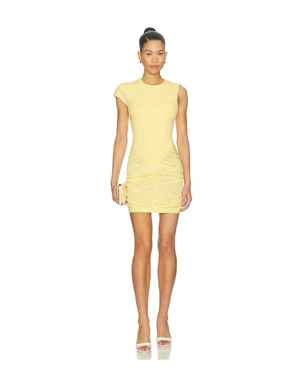 Et Ochs Yellow Ingrid Knit Mini Dress