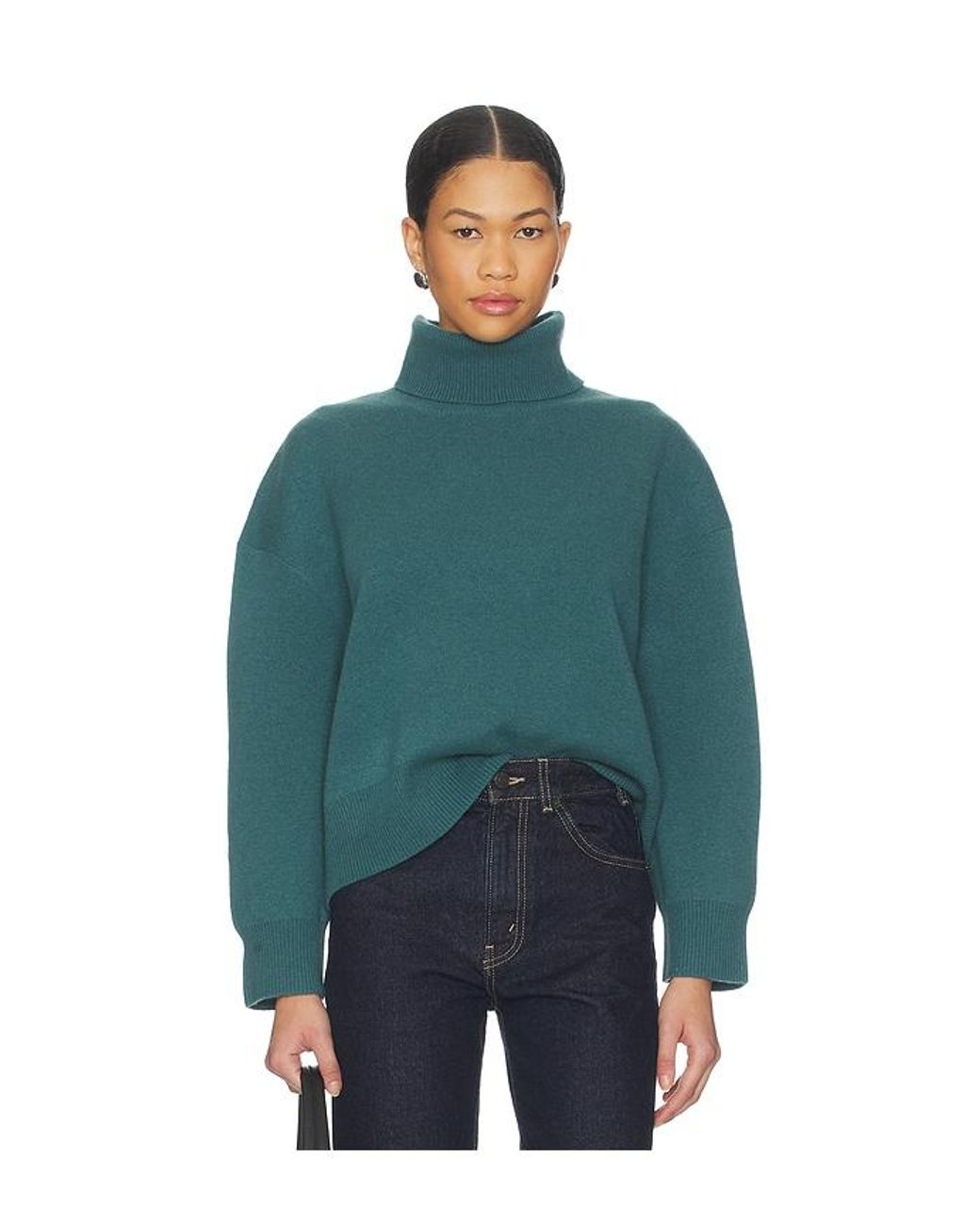 Free People Blue Sigma Turtleneck