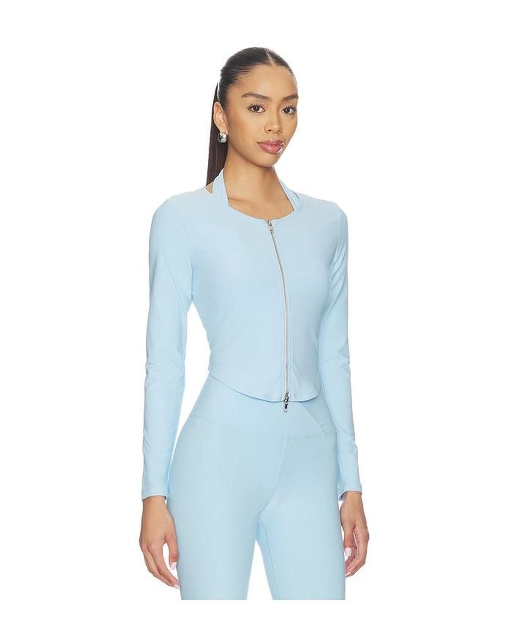 Year Of Ours Blue Stretch Zip Up Cardigan