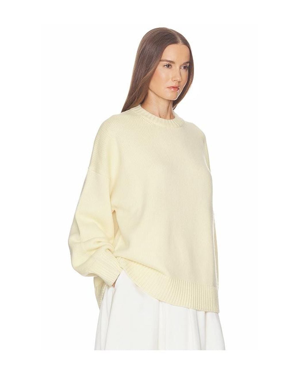 Helsa Natural Chloey Wool Cashmere Sweater