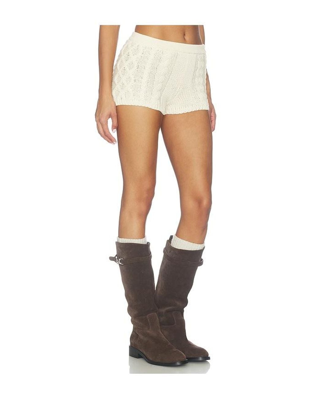 Lovers + Friends White Dottie Short